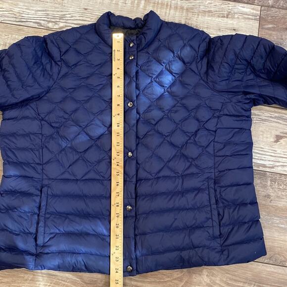 Land's End Beautiful Blue Quilted Puffer Down Jacket Size 1X - Picture 5 of 12